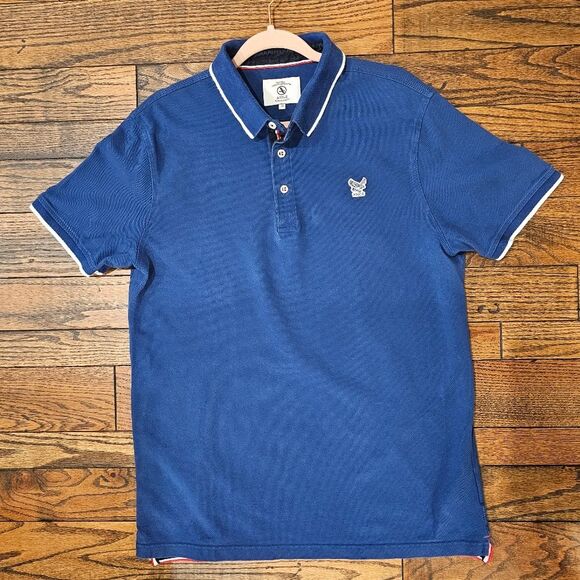 AIGLE Vintage Dark Blue Polo Size XL Country Club Preppy Golf Tennis - Picture 1 of 7